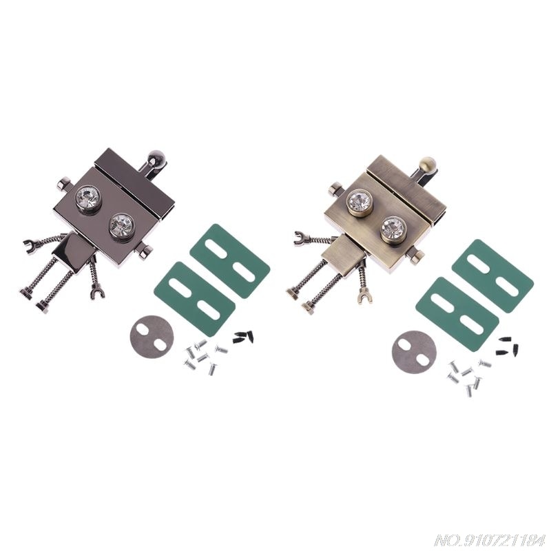 Robot Shape Clasp Turn Lock Twist Locks Metal Hardware For DIY Handbag Shoulder Bag Purse D18 20