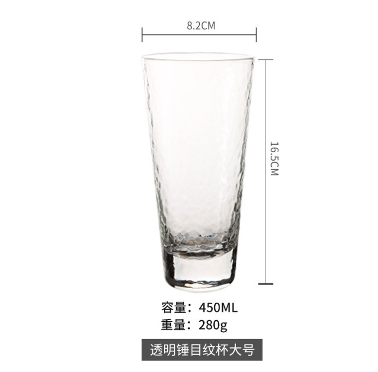 Farverig guldkant glas vandglas vinglas frugtsaft drikkeglas ølglas til drikkevarer til hjemmet: Gennemsigtig-l