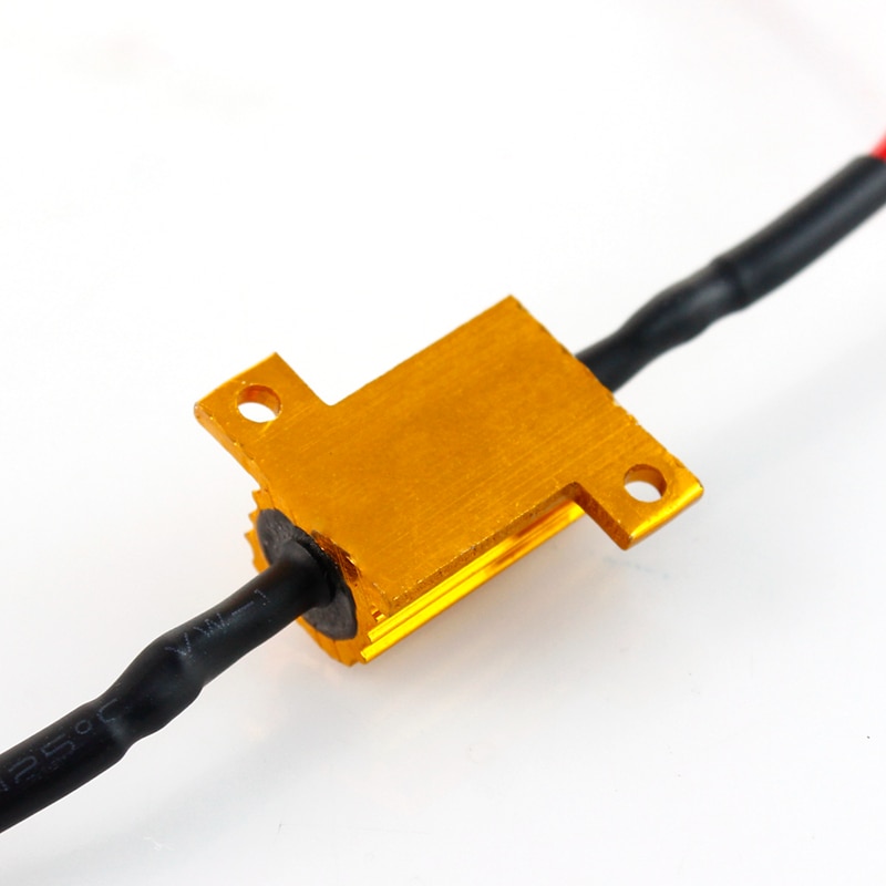Resistencia de carga Canbus Universal para coche, Protector para luz LED de intermitente, fijo, Error, parpadeo rápido, 2x25W, 25ohm, 7443 WY21W W21W 7440
