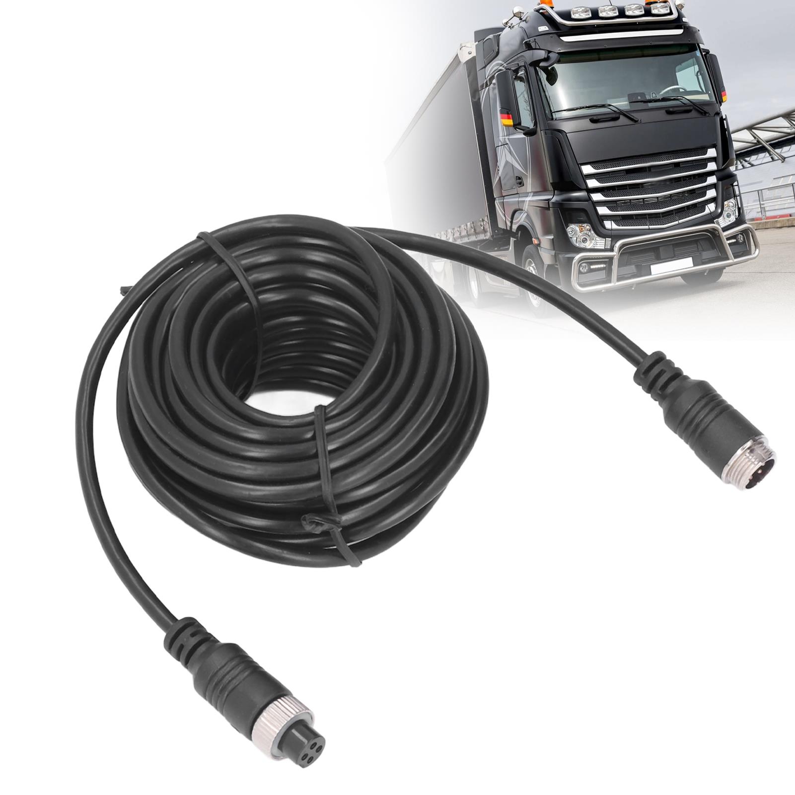 Câble d'extension vidéo pour voiture, câble de caméra de recul pour camion, remorque, bus, camping-car, 33 pieds, 10m, 4 broches
