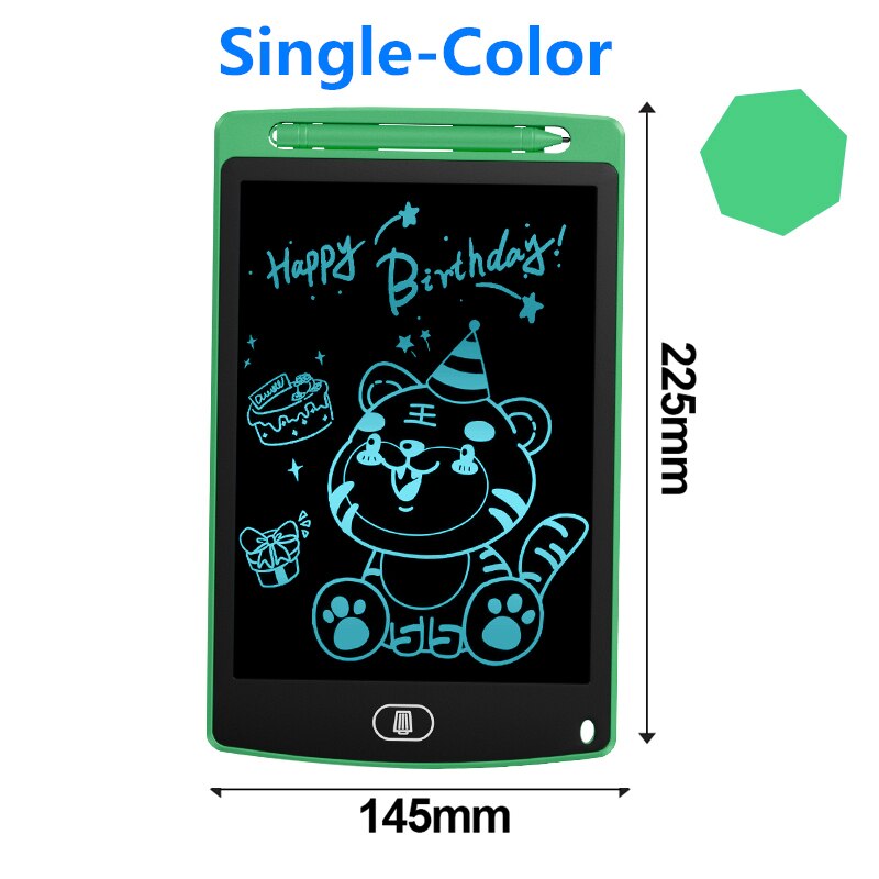 8.5 inch Graphic tablet Lcd Drawing Tablet To Draw Digital Drawing Board Smart Writing Tablet Electronic Blackboard For Children: Green Single Color