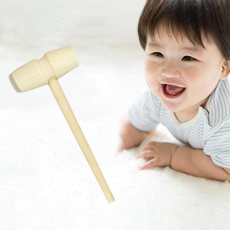 1 stk mini træhammer bolde legetøj pund udskiftning træklubber baby børn multiværktøj lille hammer legetøj lille vægt