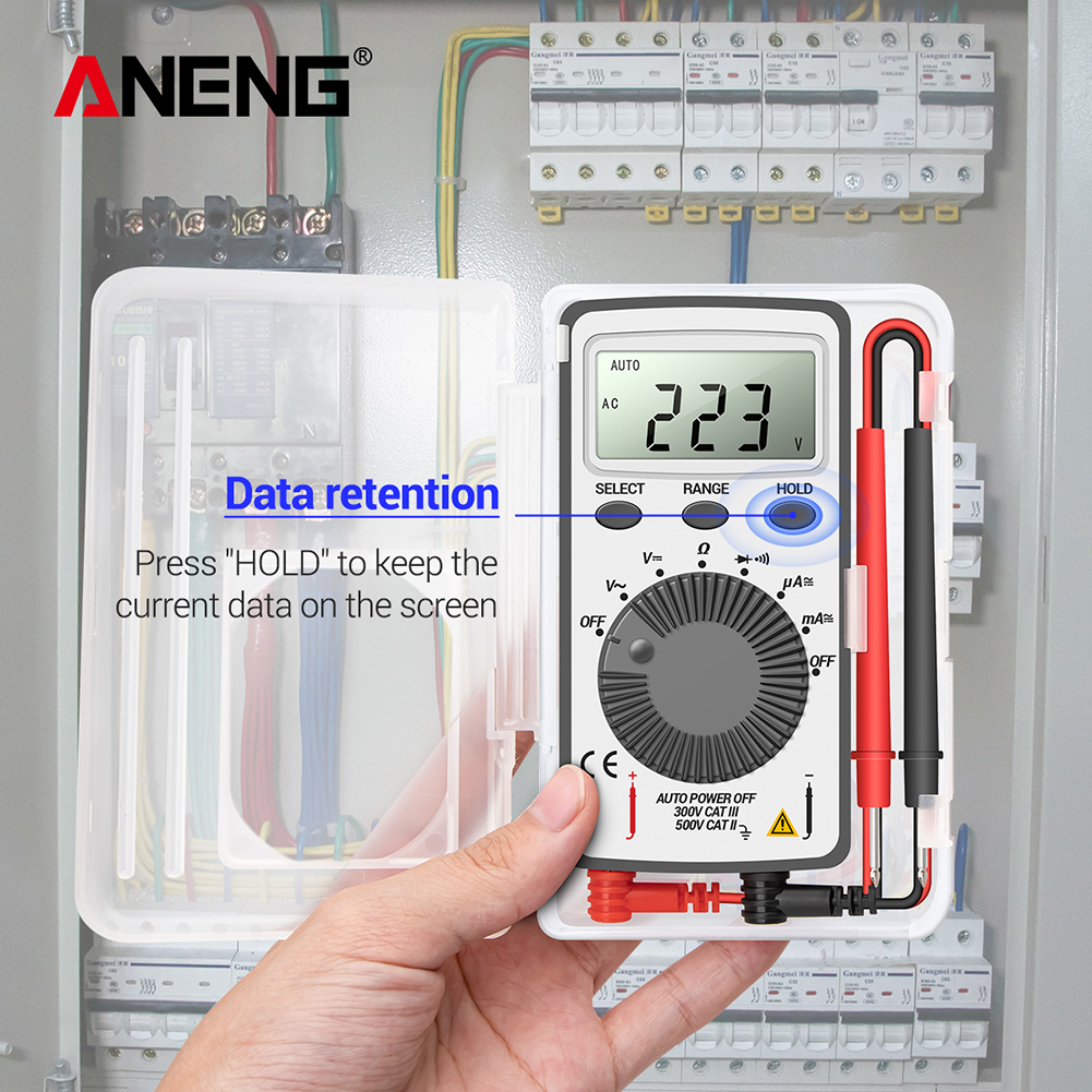 ANENG AN101 Mini Digital Multimeter Multimetro Tester DC/AC Voltage Current Lcr Meter Pocket Testers