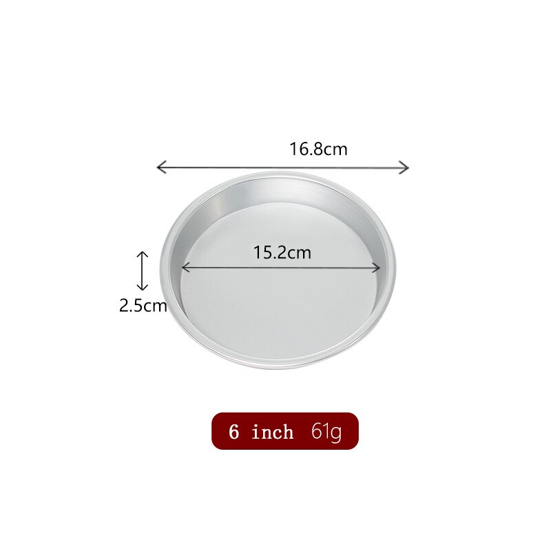 Pizza Baking Pan Pizza Tray 5-10 Inch Aluminum Pizza Pan Round Deep Dish Pizza Plate Oven Tray Nonstick &amp; Healthy Bakeware: 6 inch
