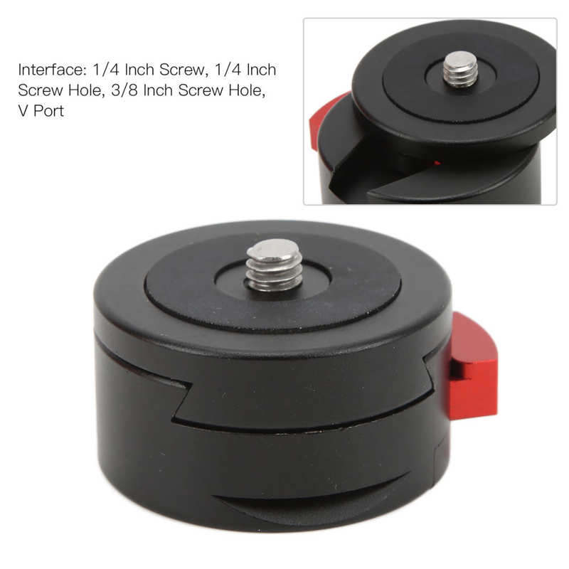 Ball Head Quick Release Plate Clamp Round Quick Release Clamp with 1/4in 3/8 Inch Screw Hole for Digital Camera