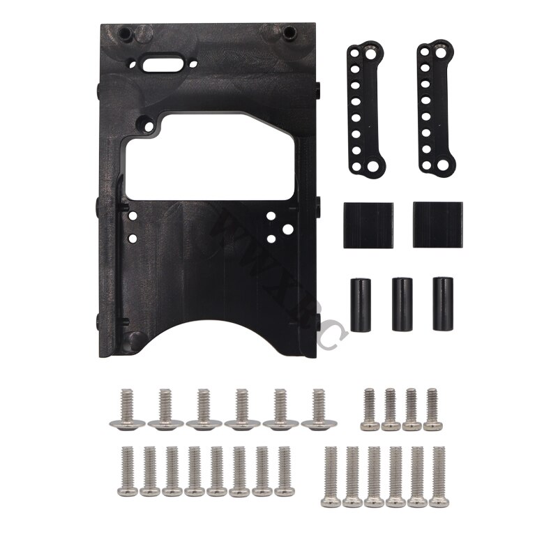 Metal Steering Servo Fixed Mount Bracket Beam for MN D90 D91 D96 D99 MN90 MN99S 1/12 RC Car Upgrade Accessories: A Black