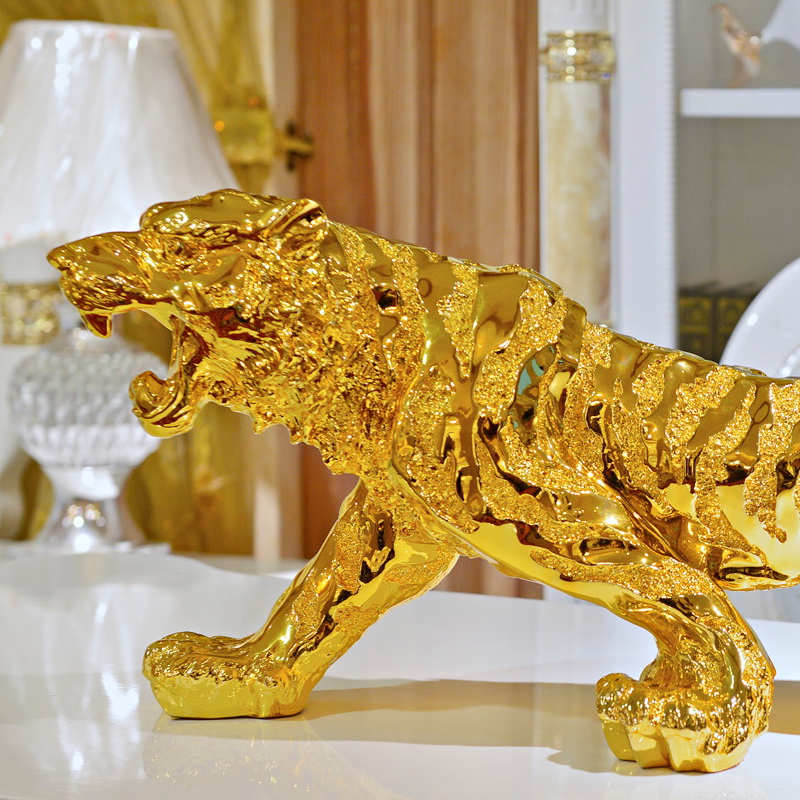 Goud En Zilver Tijger Hars Woondecoratie Woonkamer Decoratie Hoge-end