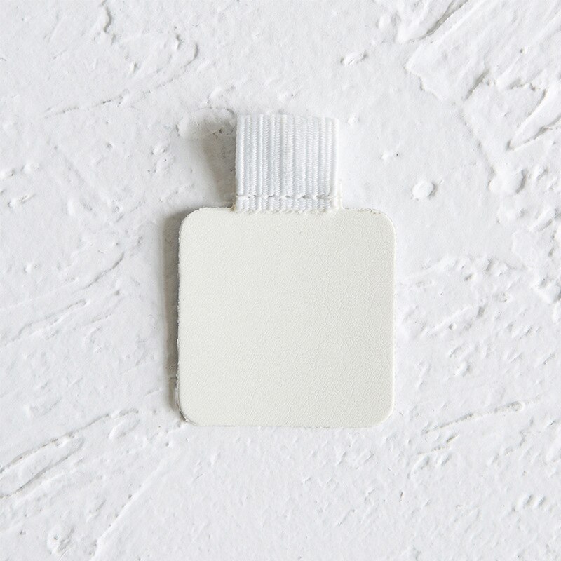 1Pcs Leather Pen Holder,Self-Adhesive Pen Clips,Pencil Elastic Loop For Notebooks Journals: Square white