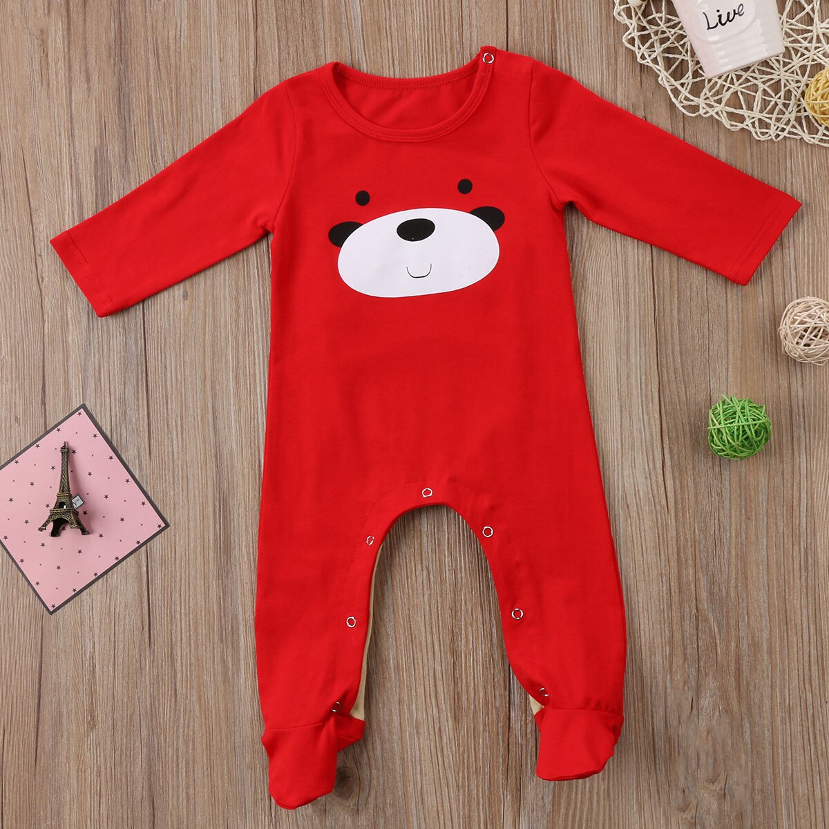 year Babies xmas One-pieces Clothing Baby Cute Christmas Footies Clothes Boy girl Bear Cartoon Costume