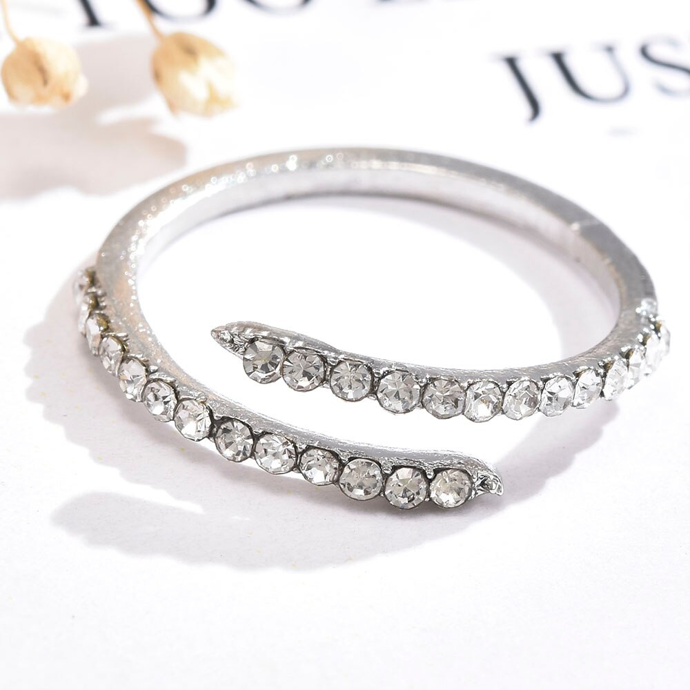 Bague en Zircon incrusté, anneau mignon, ajustable, Double couche, de saint-valentin, tendance: AJ020