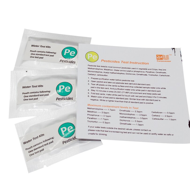Kit de prueba de agua potable para el hogar, filtro y suavizador de agua: WTS305 Pesticides