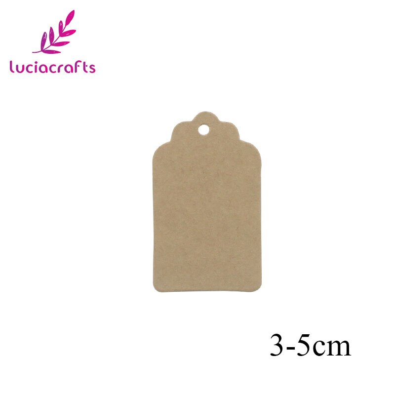 Lucia crafts 48 st/lot multi styles kraftpappersetiketter för gör-det-själv bröllop dekoretiketter prislappar bagagelappar namnlappar  i0816: Storlek 1 48 st