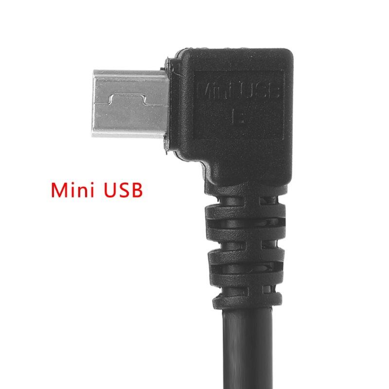 90 Degree Left/Right Angle USB 2.0 A Male To Mini-B Male 5Pin Data Adapter Cable