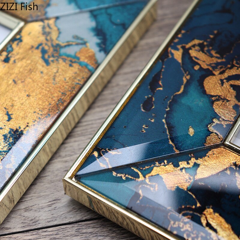 European Metal Frame Stainless Steel Gold Foil Photo Frame Bedroom Decoration Wedding Family Art Photo Frame Home Decoration