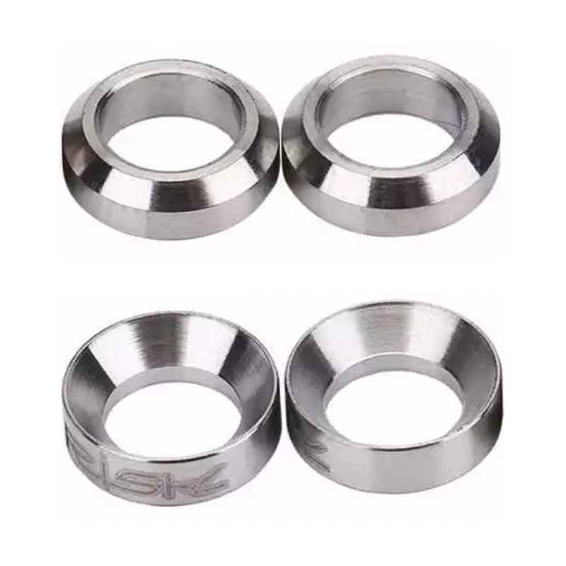 Espaciador de arandela cóncava y convexa para bicicleta de montaña, pinza de freno de disco M68D, titanio M6, 2 pares