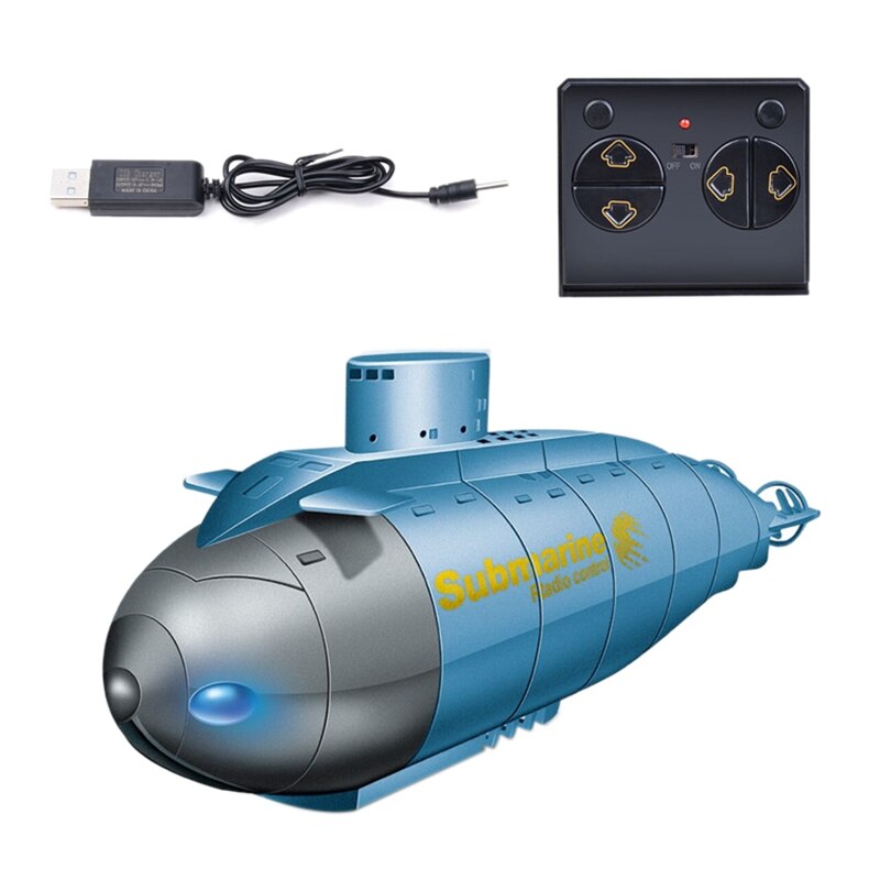 6CH Rc Submarine Model Mini Snelheid Onder Water Afstandsbediening Boot Simulatie Speelgoed Kid: blue