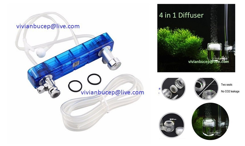 Sistema generador de CO2 para acuario, pecera de accesorio para D-501, Kit de equipo de CO2, difusor para tanque de plantas, verde/azul, DIY,