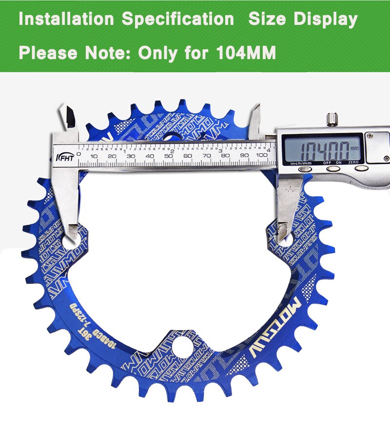 MOTSUV rond étroit large plateau vtt VTT vélo 104BCD 32T 34T 36T 38T