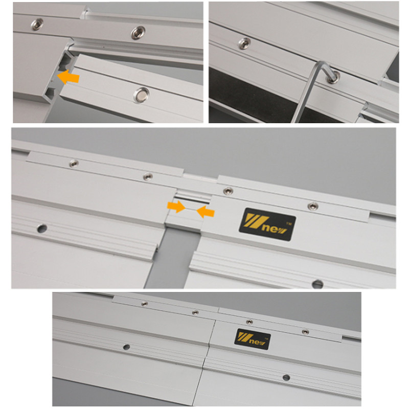 Aluminium Geleiderail Spoor Zag Geleiderails En Gids-Rail-Connector Tracksaw Rail-Klem Precisie Rand gidsen