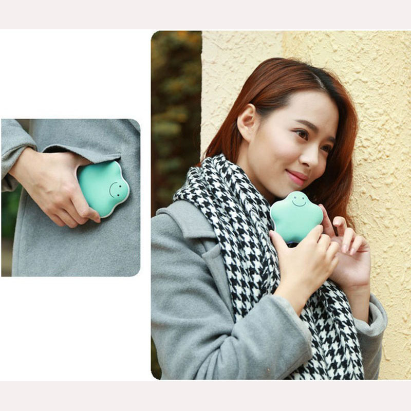 Mini USB Rechargeable Hand Warmer Lucky Star Shape Pocket Hand Warmer Power Bank External Charge Heater Christmas