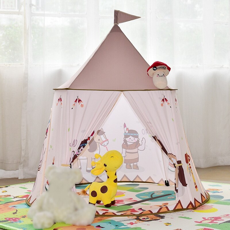 Kids Playtent Outdoor Indoor Portable Castle for Children Teepee House Tents Birthday Christmas for Toddlers