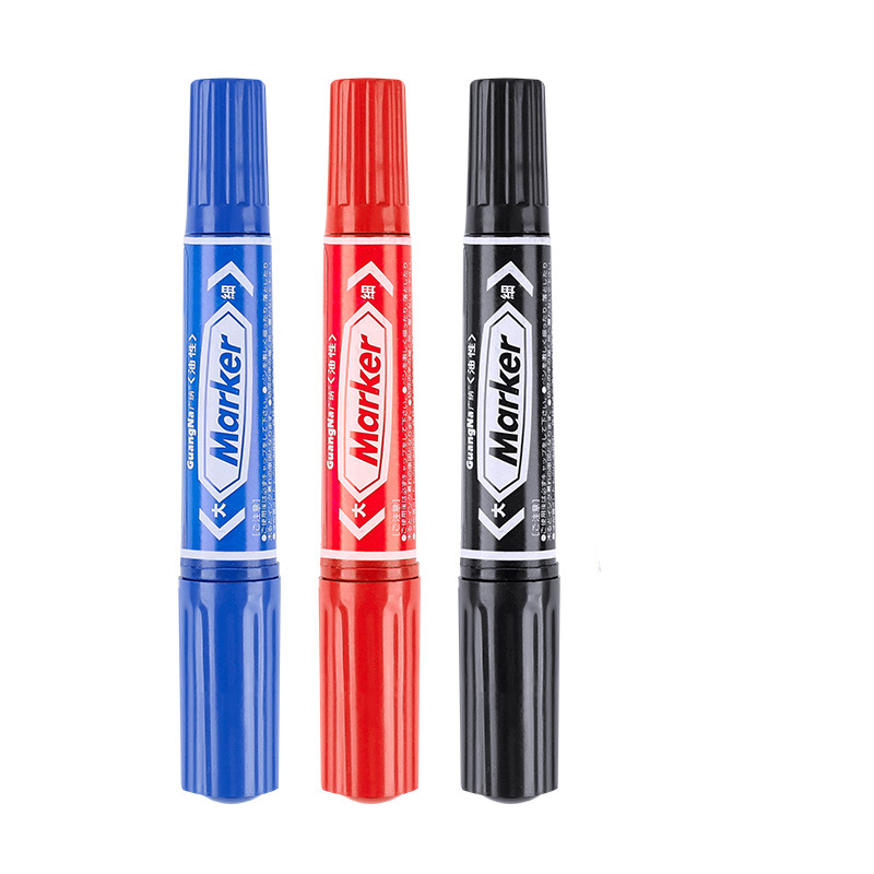 3 stücke/5 stücke Wasserdicht dauerhaft Marker Stifte Schwarz Blau verrotten Zwei Schreibfedern Öl Tinte Kein Verblassen Unterschrift Stift für Papier Metall Glas Kennzeichnung: Burgunderrot