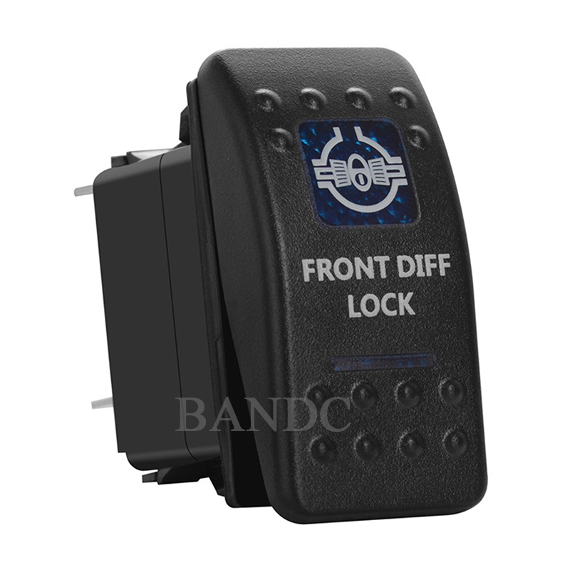 Front Diff Lock Rocker Switch 5P Spst On-Off Verlichte Blauwe Led Licht Voor De Arb/Carling/Narva 4X4 Stijl, auto Accessoires