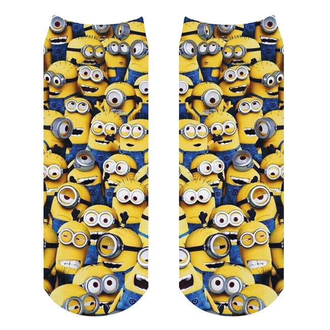 BAEKADOO Unisex Casual algodón 3D dibujos animados impreso Calcetines: A131