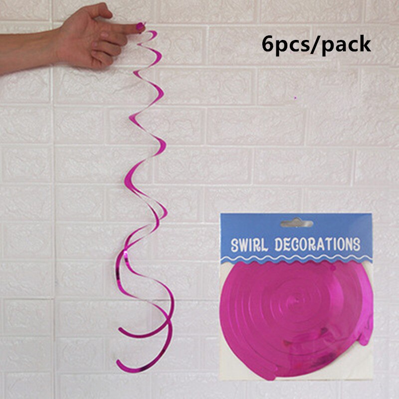 Lote de 6 unidades de guirnaldas de decoración en espiral de techo, feliz decoración para de primer cumpleaños, Bandera de Navidad para niños, niños y niñas: rose