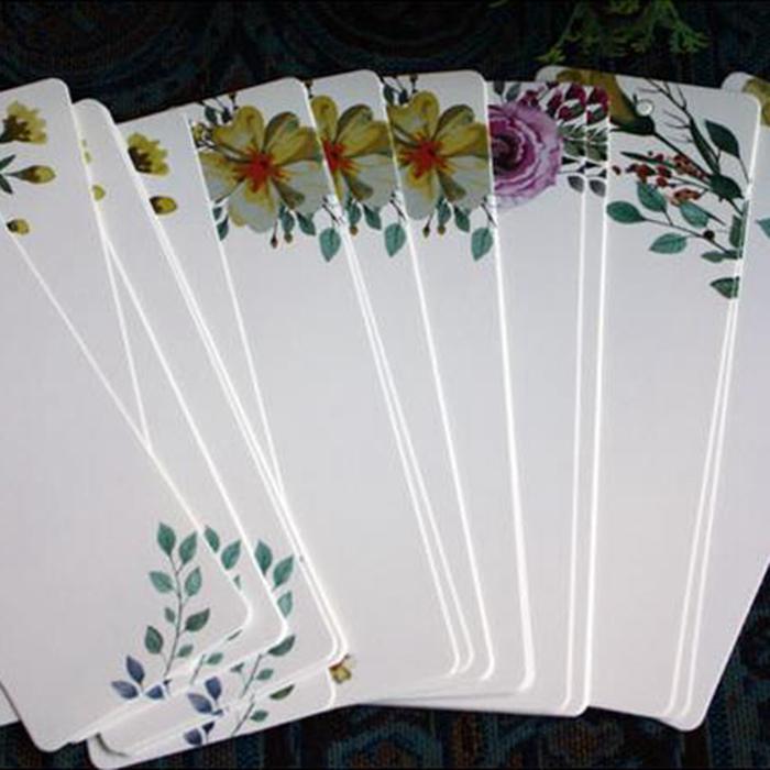 40pcs/lot DIY Retro Flower Bookmark Book Mark Message Cards Bookmarks