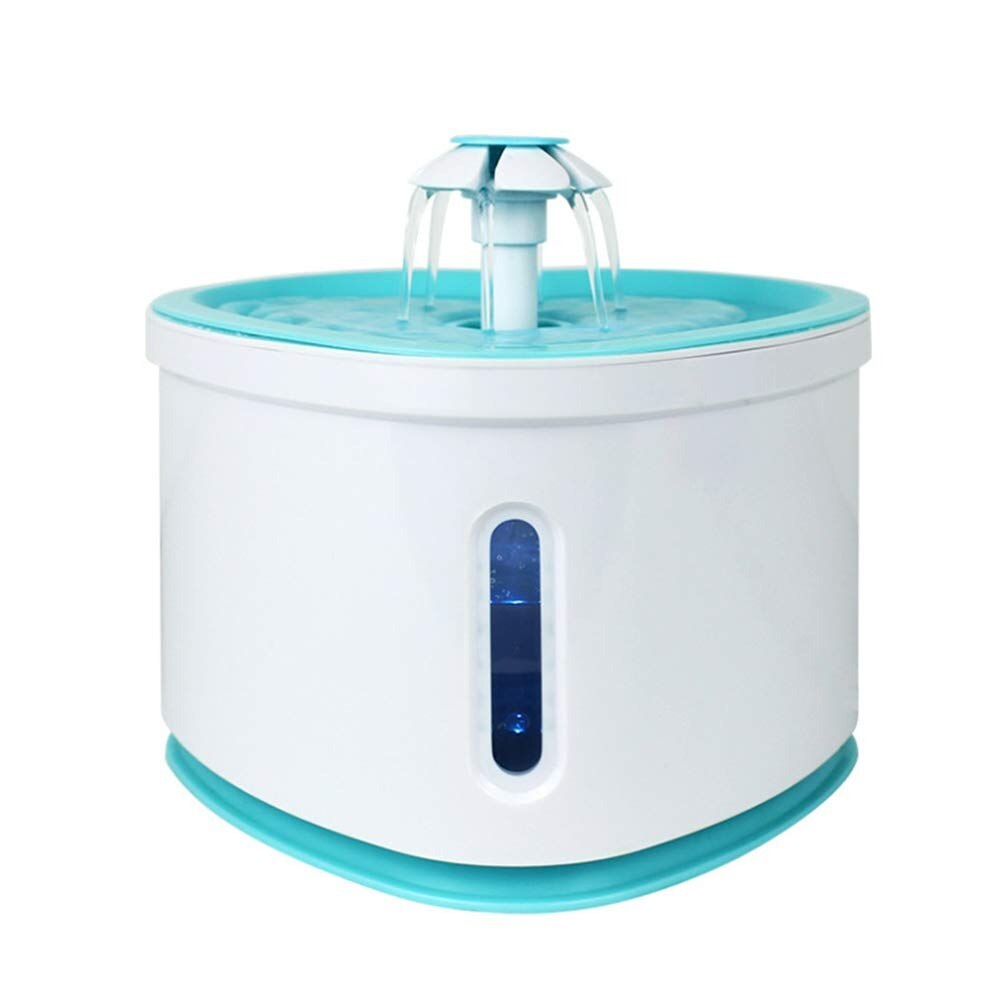 2.0l automatische kattenwaterfonteinen, grote waterdispenser voor katten, drinkbak met veer, automatische voerbak voor katten, drinkfilter: Lichtblauw / Jp stekker 100v ac