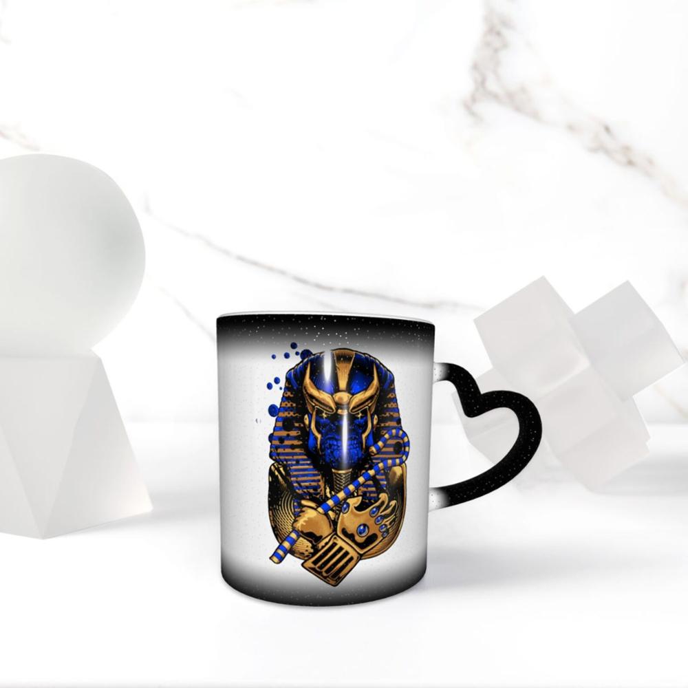 Pharaon égyptien thanos-tut café K tasses tasses en verre tazas ensemble bière thé clair double paroi verre jetable solo support beignet
