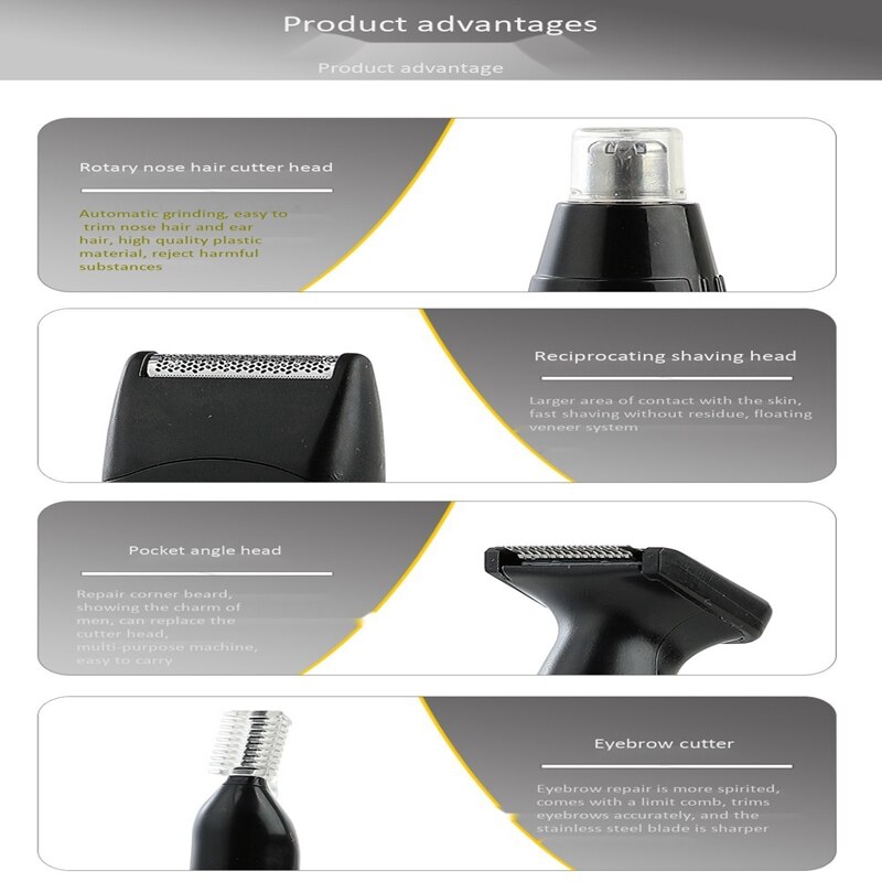 SHINON multifonction électrique nez tondeuse à cheveux USB charge tondeuse cheveux Kit de rasage prise ue