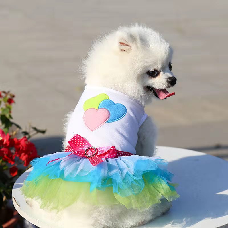 Ropa para perro Chihuahua, vestidos de boda de encaje de mezclilla para perros pequeños y medianos, falda encantadora para de cachorros con lazo para perros y gatos, Supp: 2 / XS