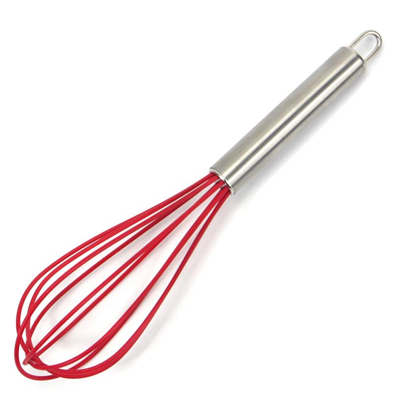 Kitchen Egg Mixer Stainless Steel Manual Mini Egg Whisk Kitchen Egg Whisk Bake Tool Egg Agitator Eco-Friendly Egg Mixer: Red