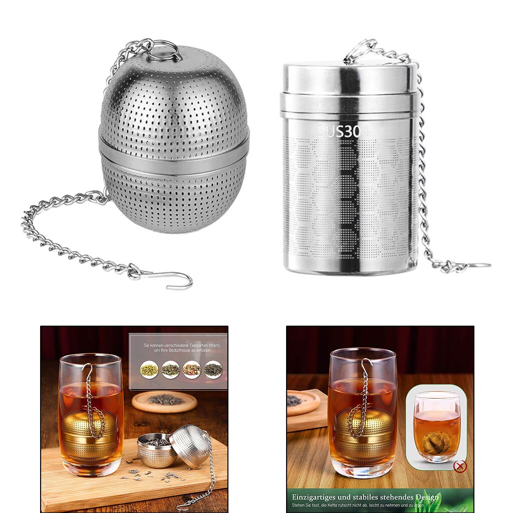 Colador De Té De Acero Inoxidable - Bola Para Té Suelto Y Especias | Malla Fina | Ideal Para Tazas Y Infusiones