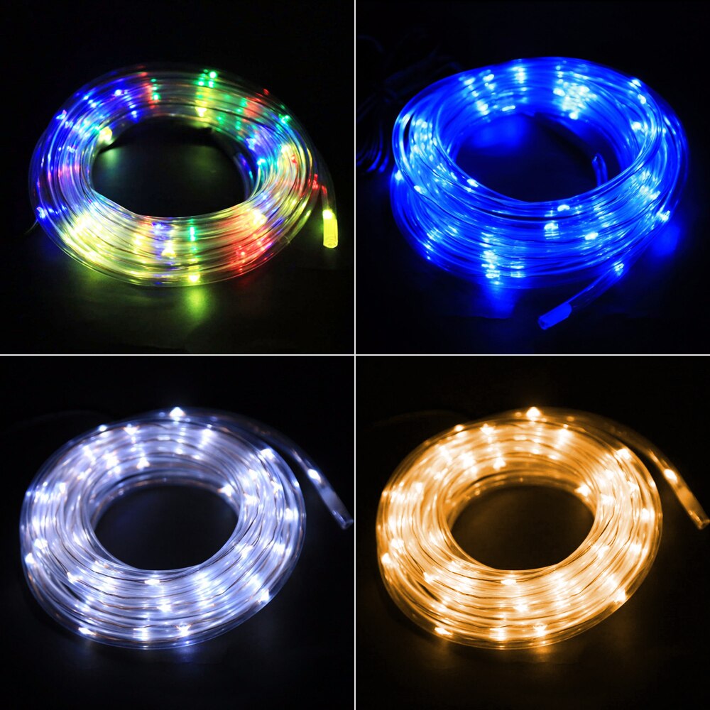 Imperméable à l'eau de noël en plein air LED chaîne lumière nouvel an tuyau flexible corde lumière festival fête de mariage décoration éclairage