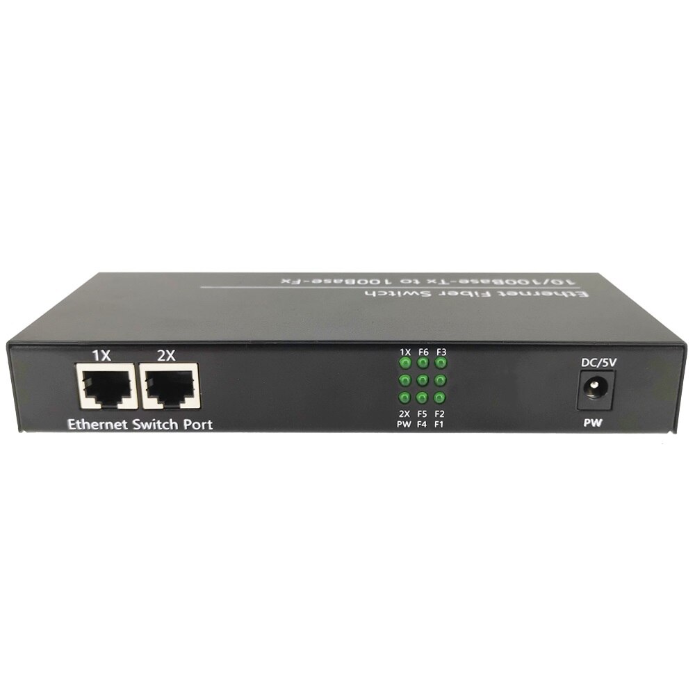 10/100M Ethernet Fiber switch Ethernet to Fiber 25km Fiber Optic Converter 2 RJ45 6 Fiber Ports Fiber Optical Media Converter