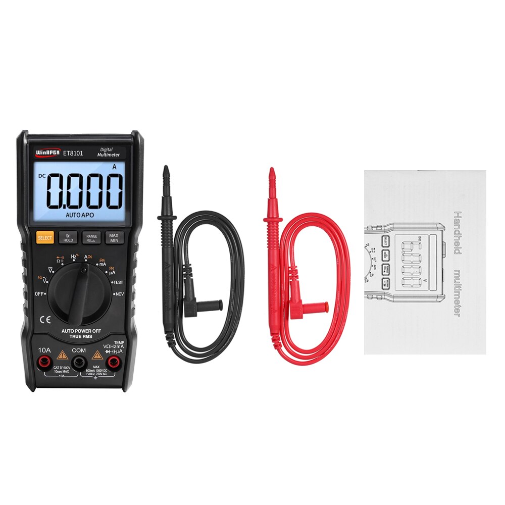 ET8101 Digital Multimeter 3 5/6 AC DC 6000 True RMS Digital Voltmeter 1000 V 10A Mini Tasche Multimeter