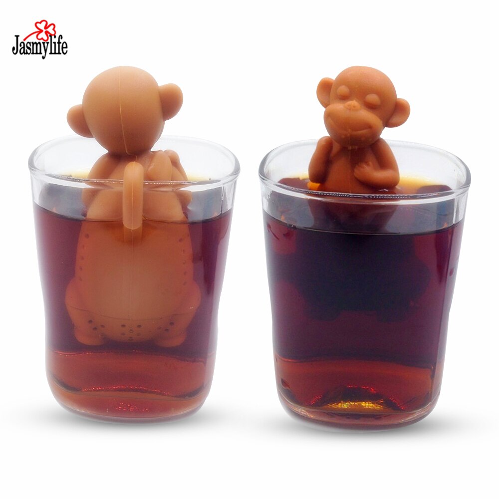 Cartoon Silicone Monkey Tea Infuser Tea Filter Diffuser Reusable Tea Strainer Spice Loose Tea Leaf Herbal Tool Teapot Teabags