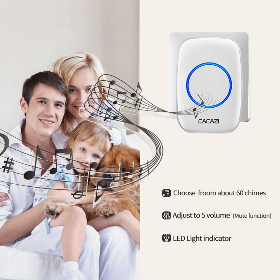Cacazi Smart Home Draadloze Pager Deurbel Oude Man Emergency Alarm Call Bell Us Eu Uk Plug 80 M Remote 2 knop 1 Pager 4 Ontvanger