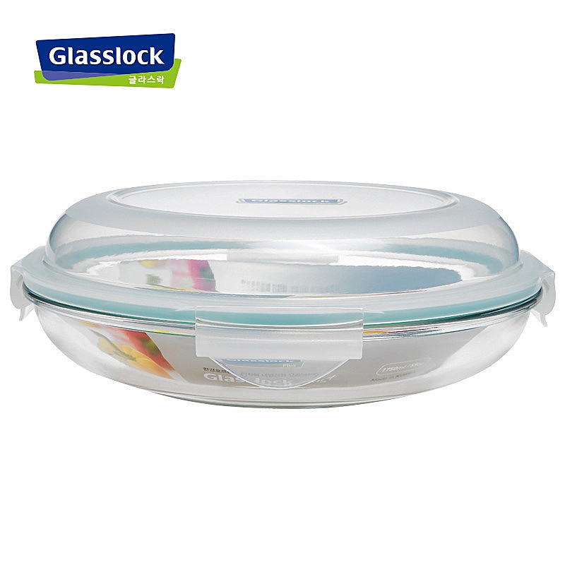 Round Glass Food Container Box with Lid Air Tight Storage Oragnizer Kitchen Lunch Tableware Dishes Tools Microwave Available