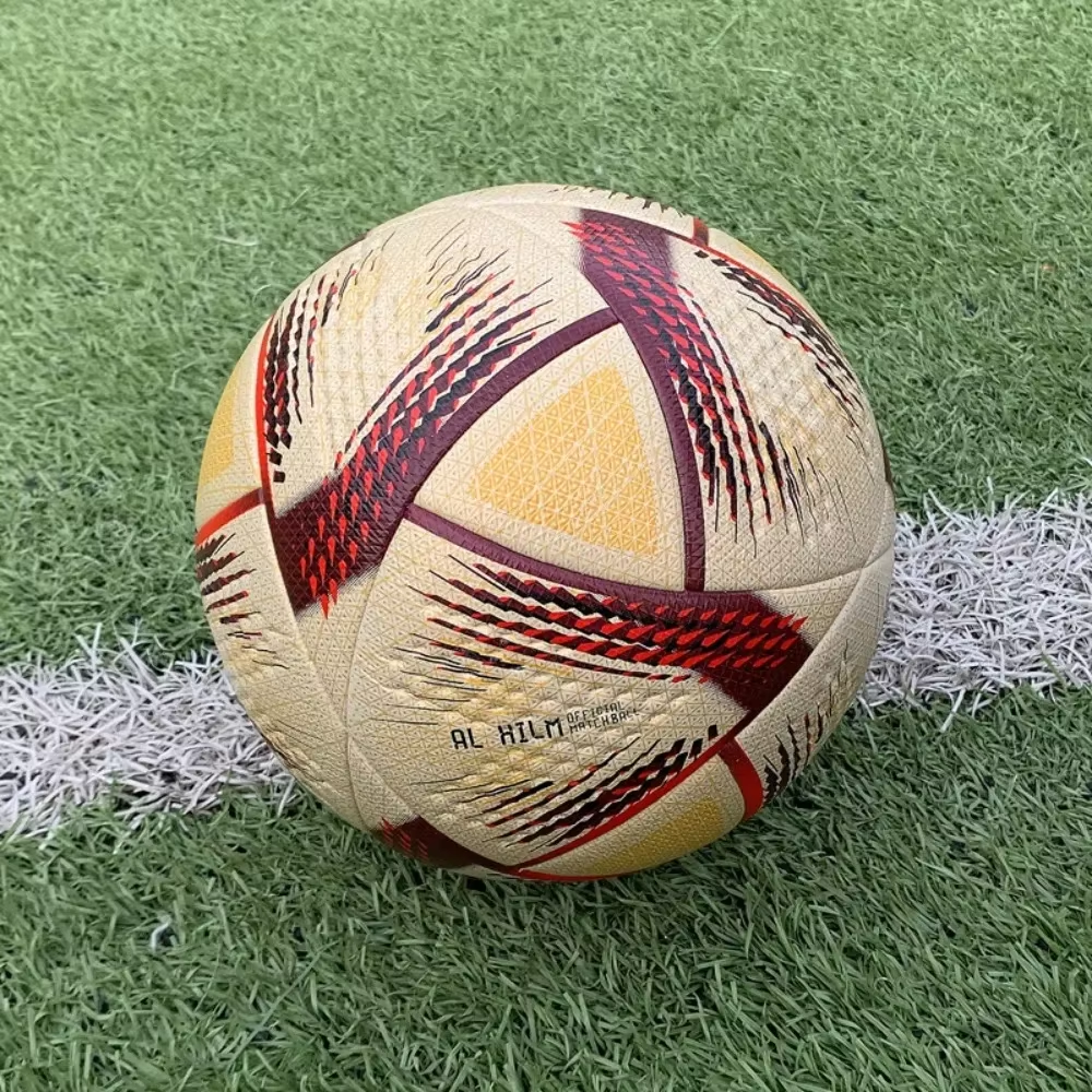 2022 Voetbal van , officiële maat 5, PU-materiaal, naadloos, slijtvast, wedstrijdtraining, voetbal, Futbol Voetbal Bola: Goud