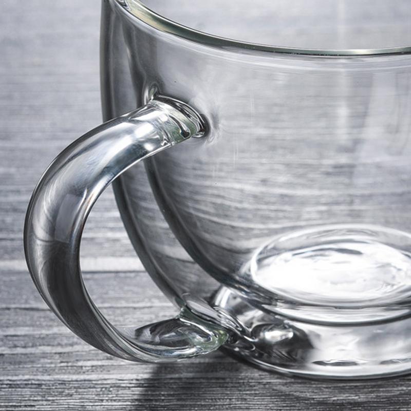 Drinking Glass Tea Cups Double Wall Layer Tea Cup Heat-resisting Round Double Glass Juice Mug Milk Coffee Cup Drinkware