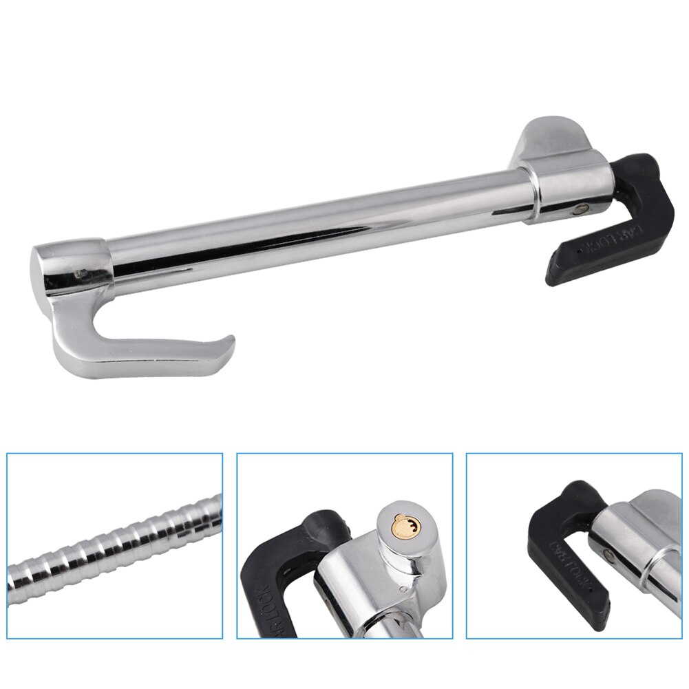 Car Steering Wheel Lock Stainless Steel Heavy Duty Retractable Anti Theft Car Steering Wheel Clutch Brake Lock