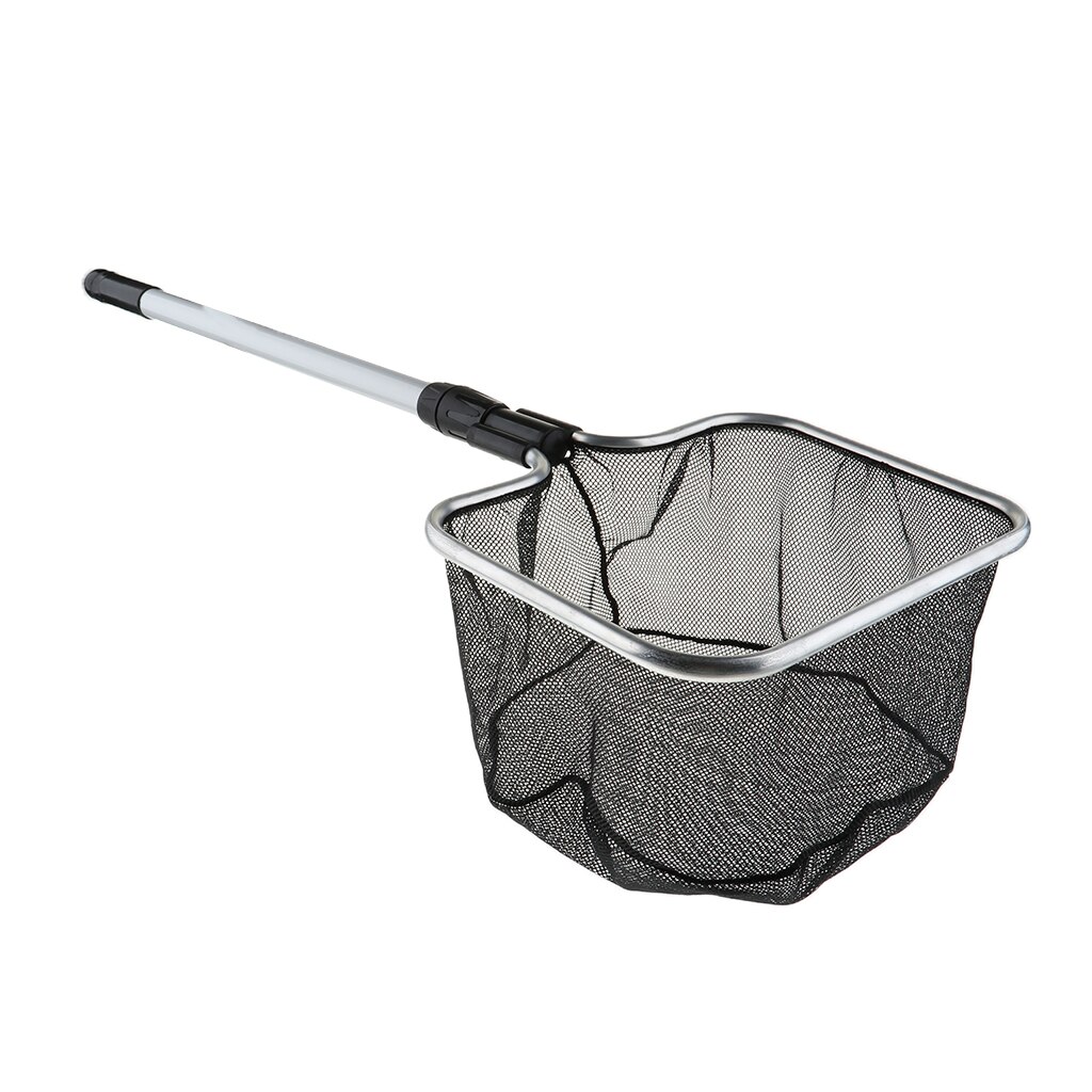 Fish Catch Nets Pond Square Catching Landing Net with Handle Zinc Alloy