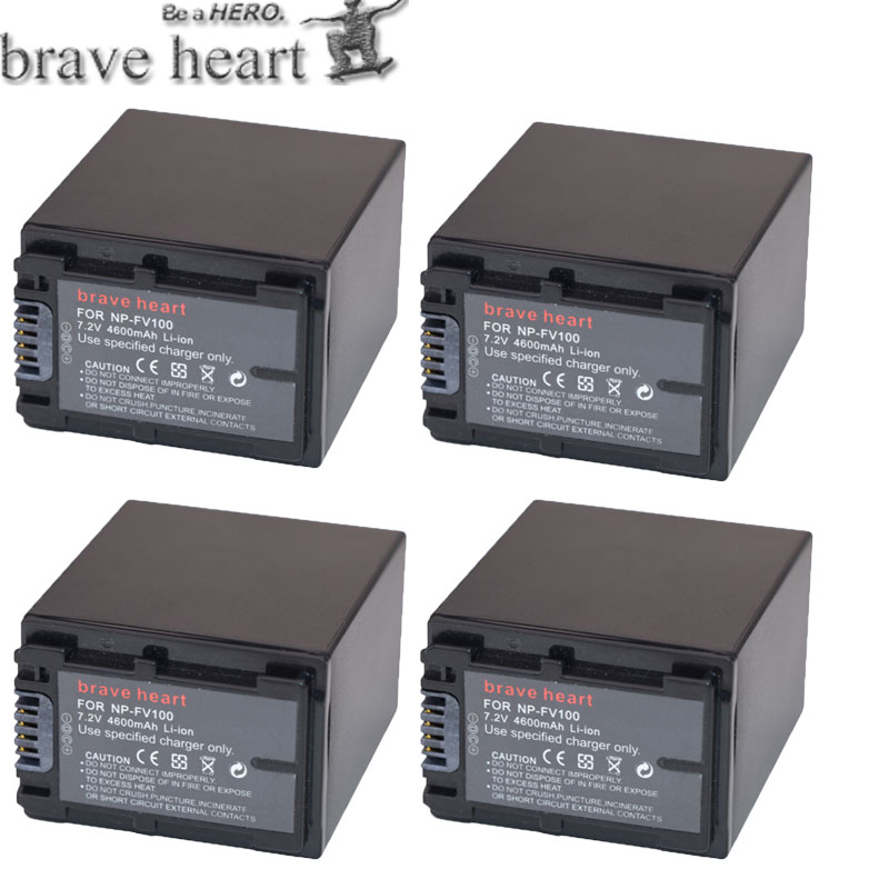 Batería NPFV100 de 4600mAh para Sony NP-FV100, NP-FV30, SX83E, SX63E, lote de 5 unidades