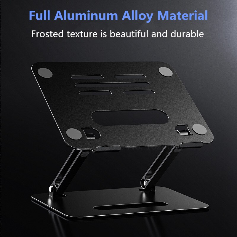 Eaor laptopständer aus aluminiumlegierung, mehrfach verstellbarer winkel, zwei klappbare halterung mit kühlfunktion für notebooks, tablets und laptops