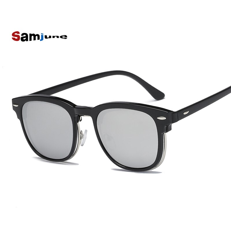 Clip on Sunglasses clip on glasses half frame Men Women mirror clip Sun Glasses Night Vision Driving sunglasses for men