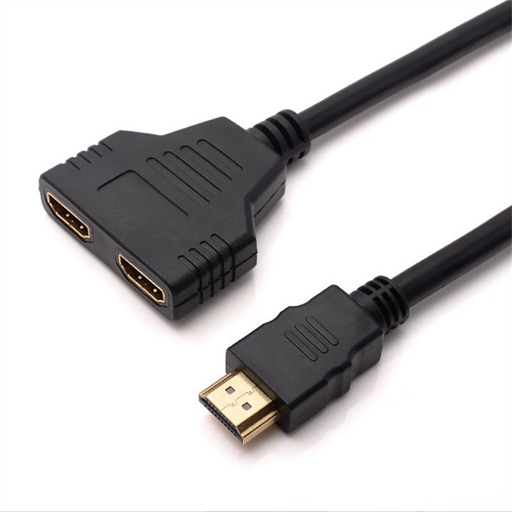 Adaptor splitter hdmi cu 1 intrare și 2 ieșiri, adaptor cablu video cu 1080 fire , monitor birou, pc, laptop